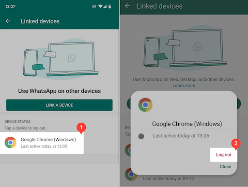 WhatsApp linked devices