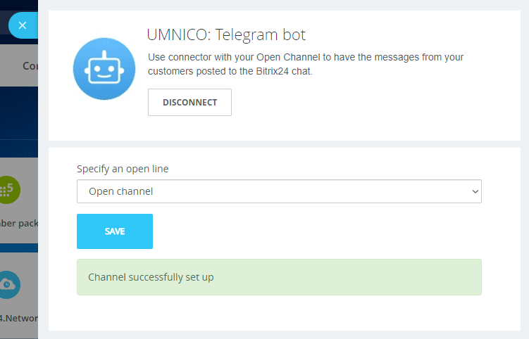 Connecting Umnico & Telegram Bot - Step 2