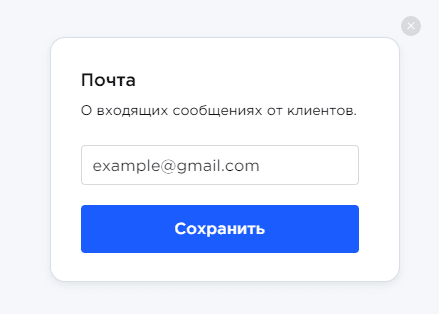 Email input window