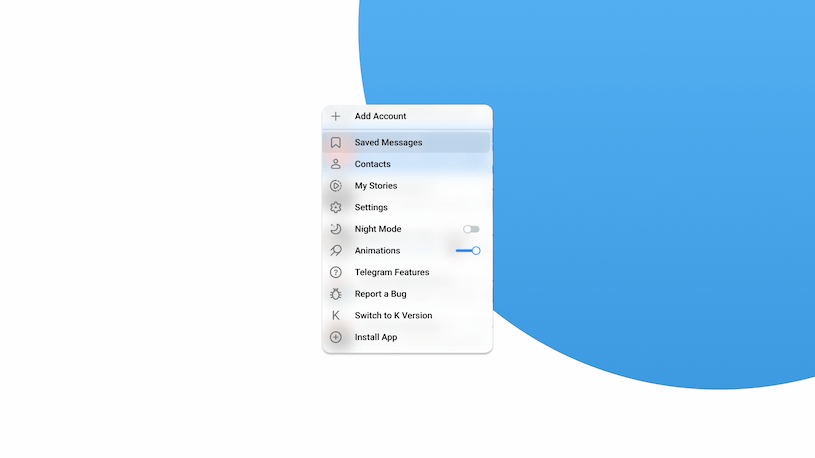 Настройки Telegram Web