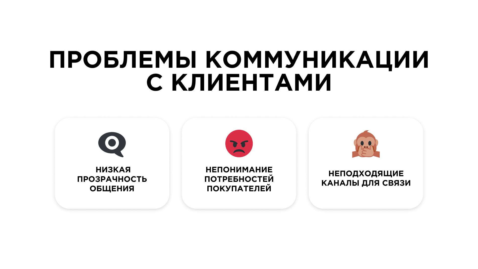 Проблемы коммуникации с клиентами