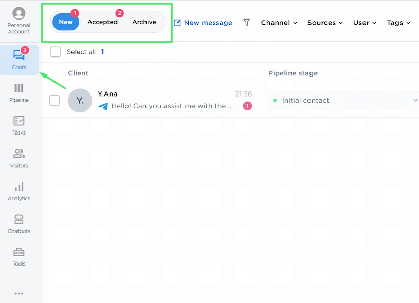 Chats display modes