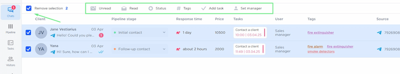 Eight types of filters to navigate comversations