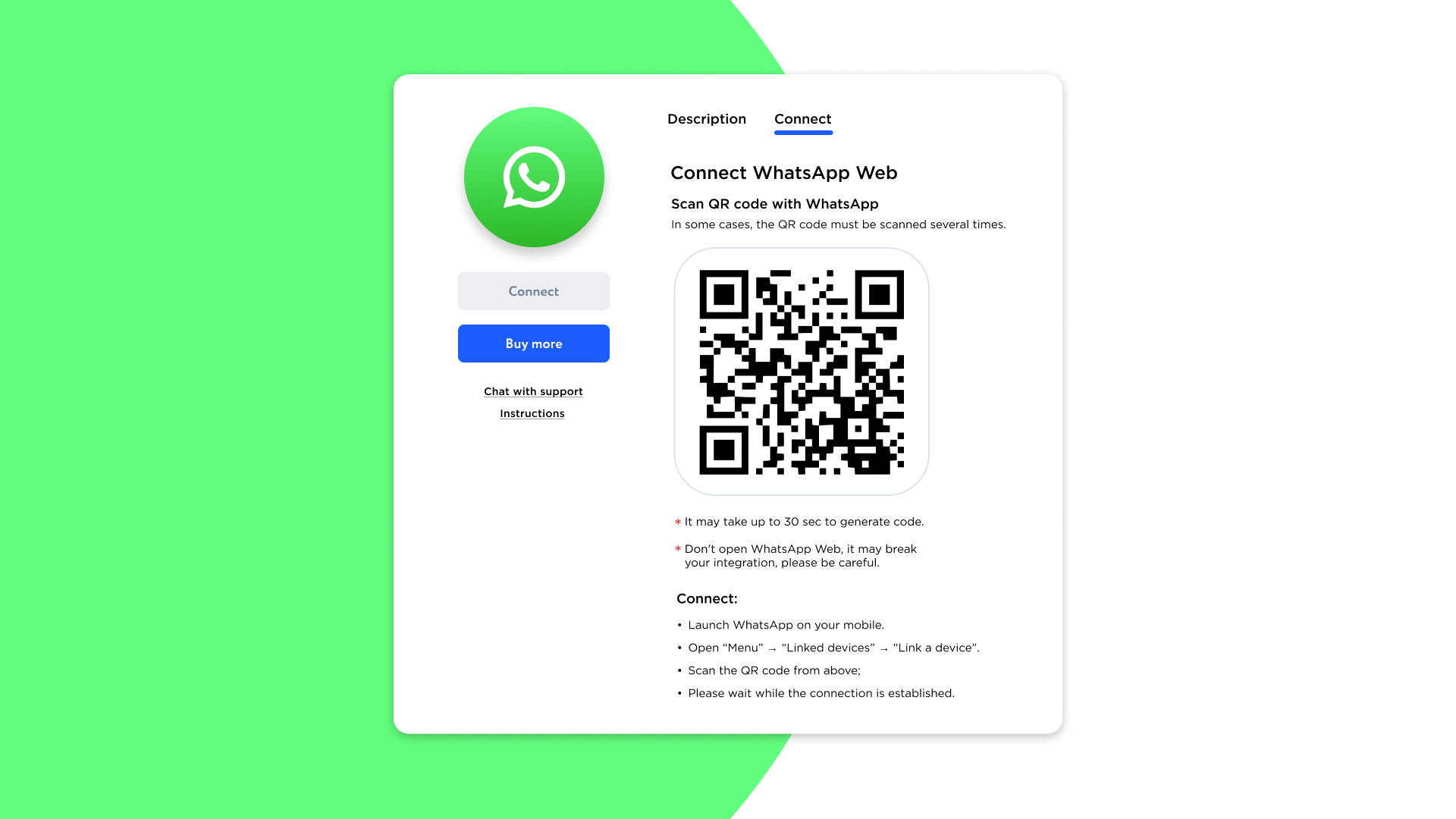 WhatsApp Manager setup