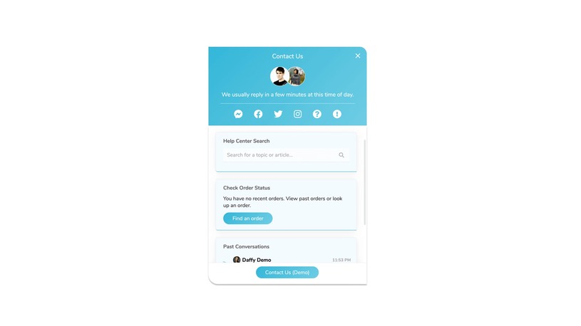 re:amaze live chat widget