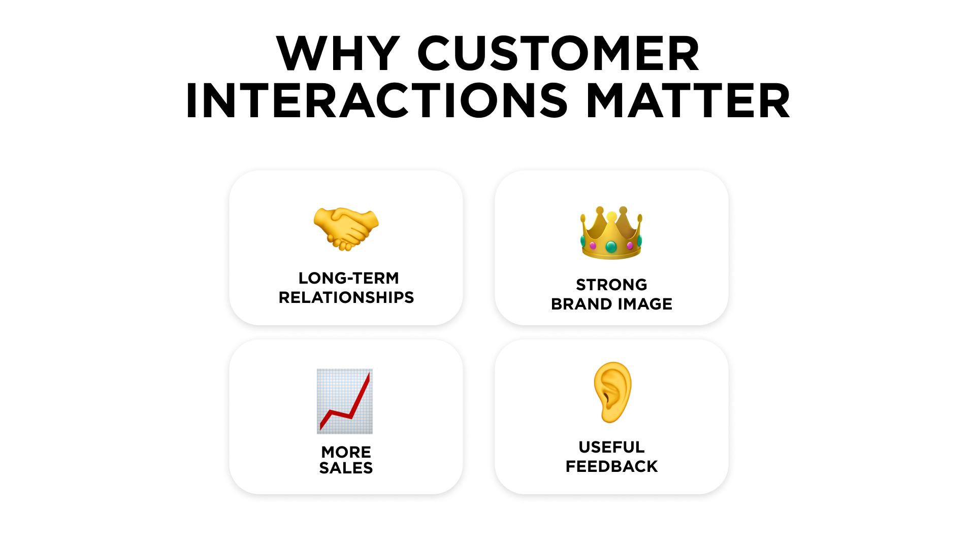 The importance of customer interactions