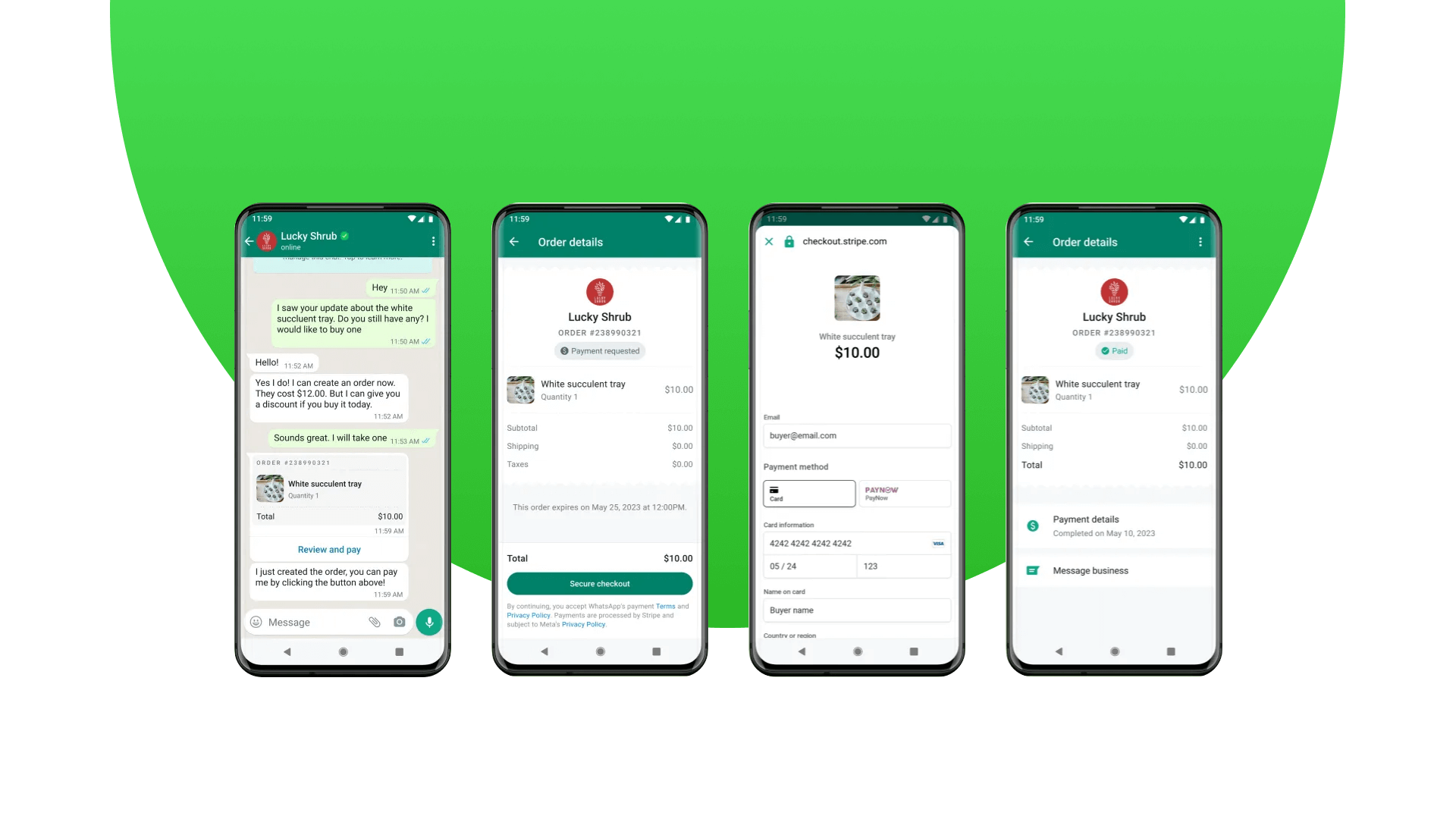 WhatsApp Pay Checkout