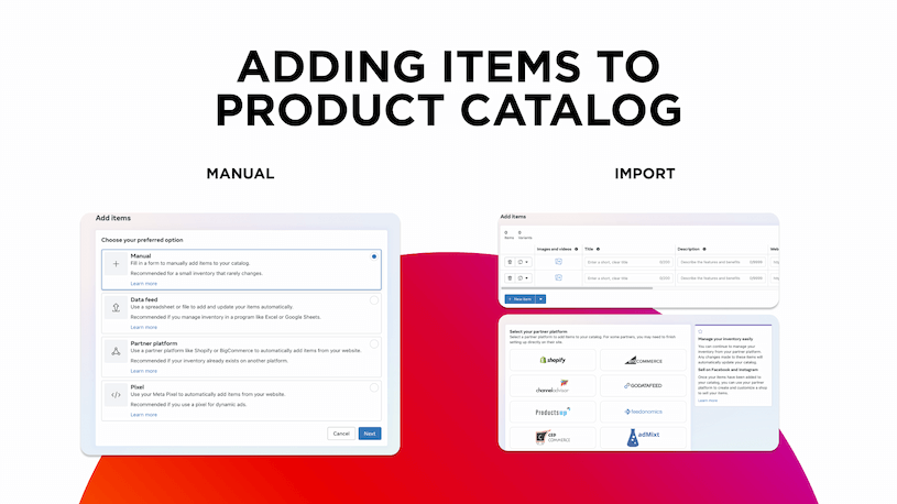 Adding items to product catalog in Instagram Shop