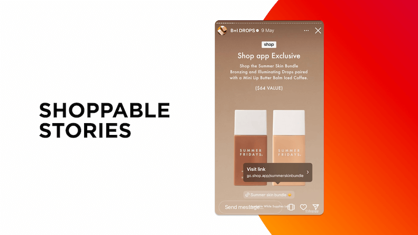 Instagram shoppable stories