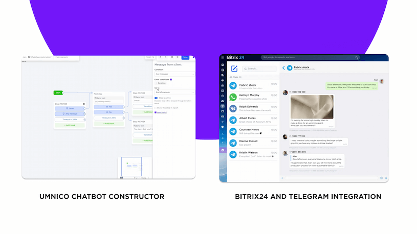 Chatbot constructor and Telegram integration by Umnico