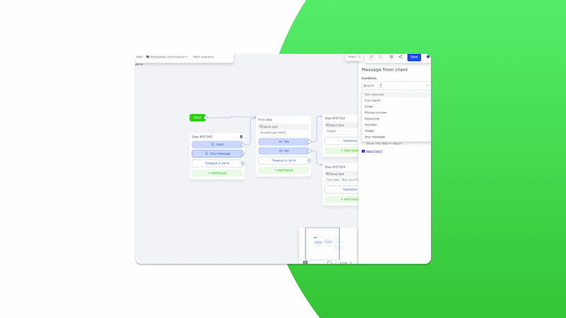 Chatbot builder by Umnico