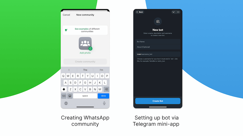 Telegram and WhatsApp for personal use