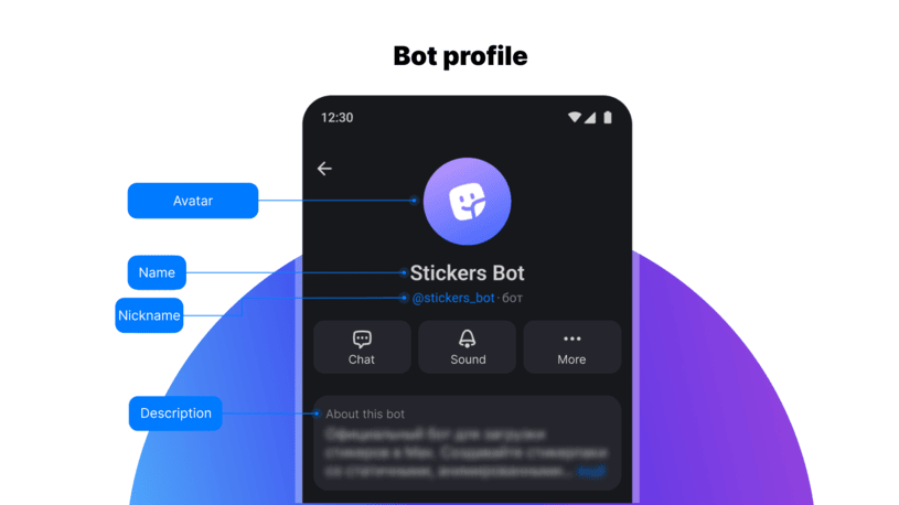 MAX messenger's bot profile